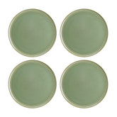 Bonna China Sage dia.6.25"  Round Green Porcelain Plate (Set of 4)